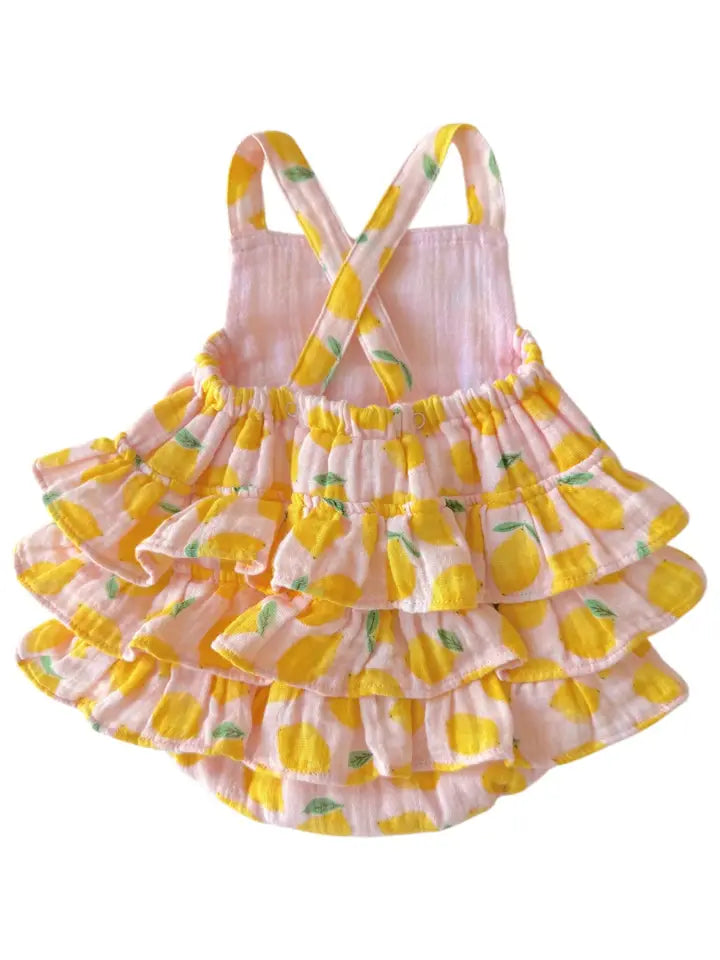 Lemon Sorbet / Muslin Ruffle Sunsuit