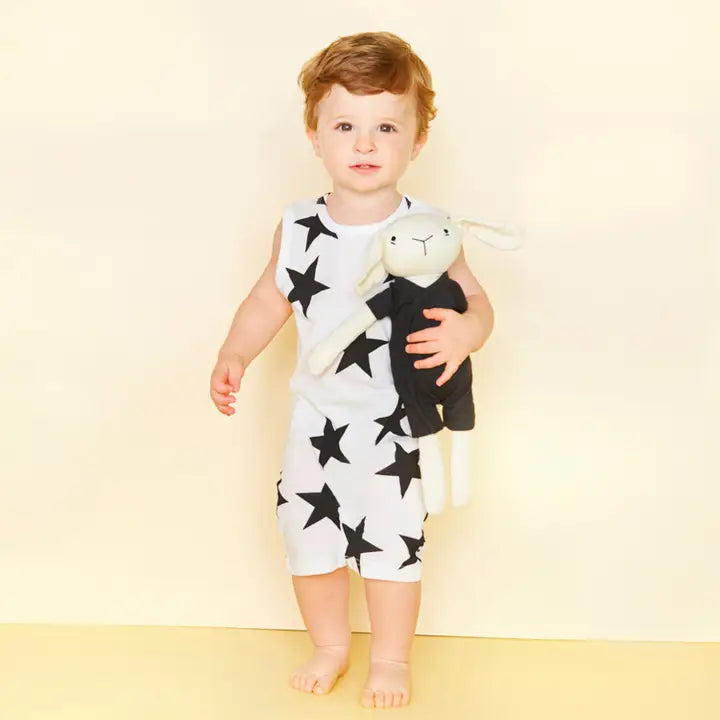 Star Pattern Sleeveless Tank Romper