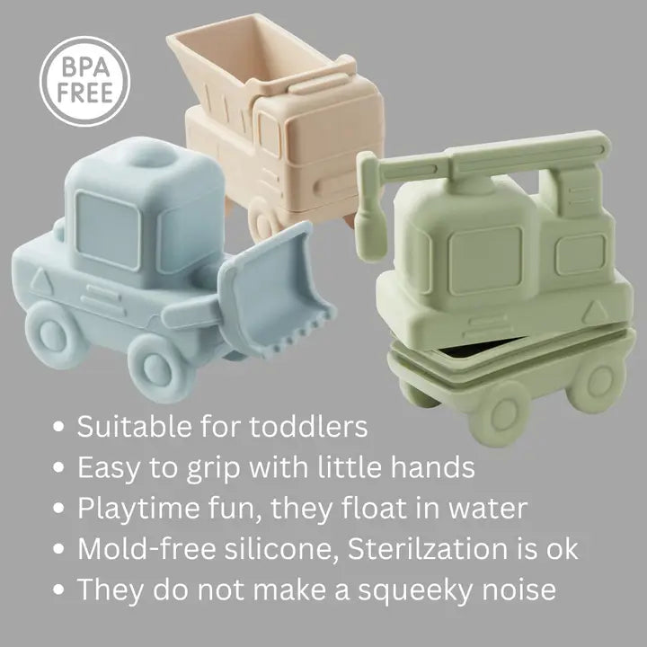 Ali+Oli Bath Toys Bpa-Free Food-Grade Silicone 3pc Water Set