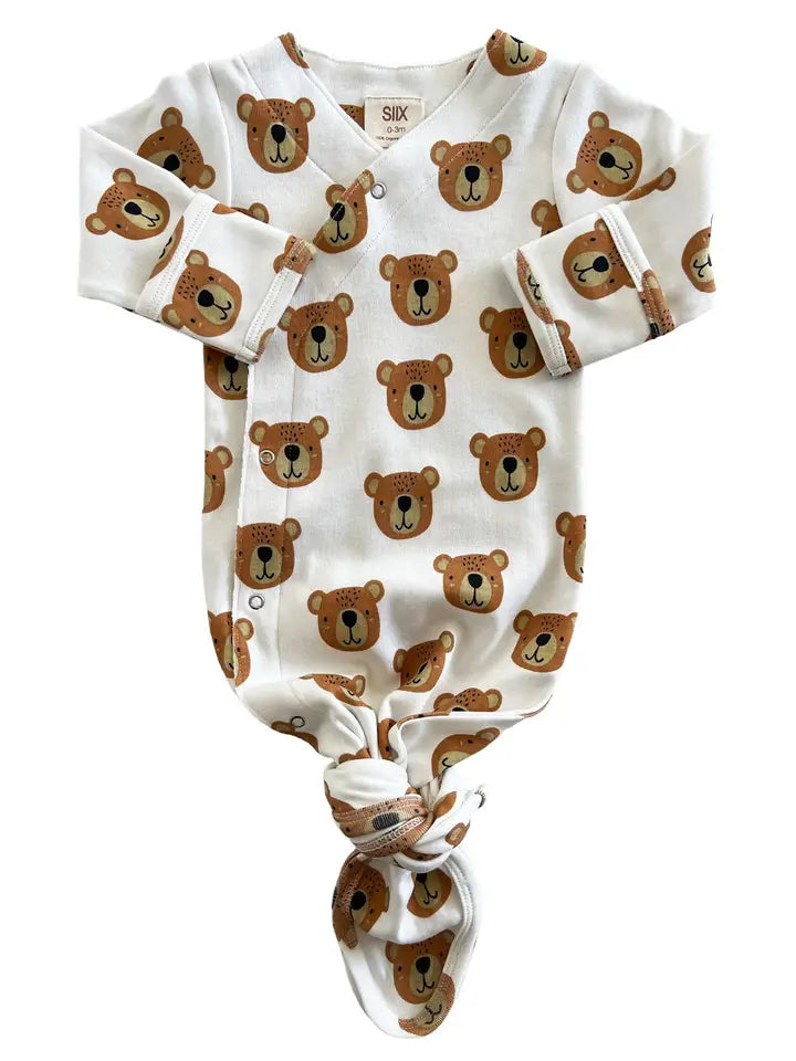 Baby Bear / Organic Kimono Knot Gown (Baby - Kids)