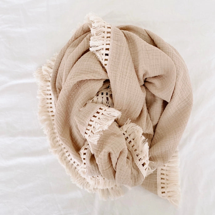 Fringe Blanket/Swaddle