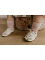 Tulip On Milk Leather Baby Moccs