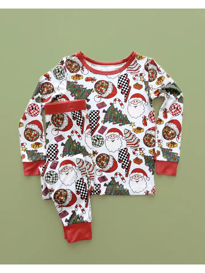 Bamboo Kids' Clothing Two Piece Set | Retro Christmas