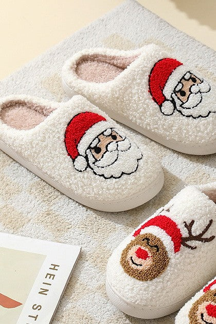 Soft Cozy Santa Slippers