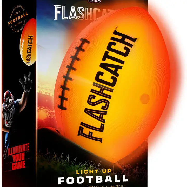 Light Up Football - Glow in the Dark Ball - No 6