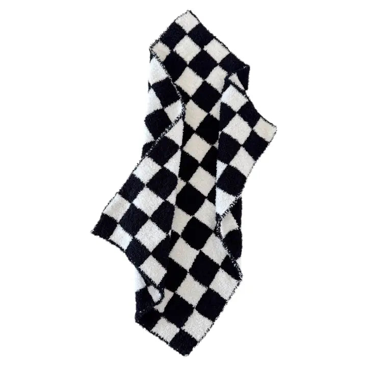 Phufy® Bliss Checkerboard Mini Blanket, Black