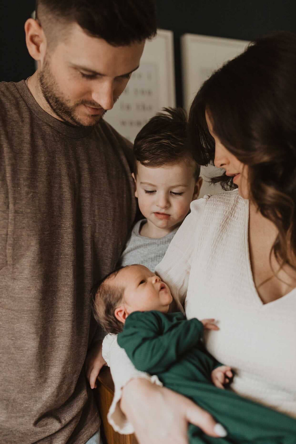 Forest Green Ribbed Knotted Newborn Baby Gown Sleepwear