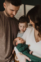 Forest Green Ribbed Knotted Newborn Baby Gown Sleepwear