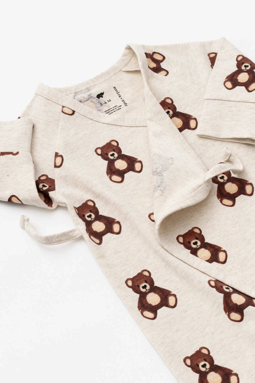 Baby Kimono Tie One-Piece_Baby Teddy Bears
