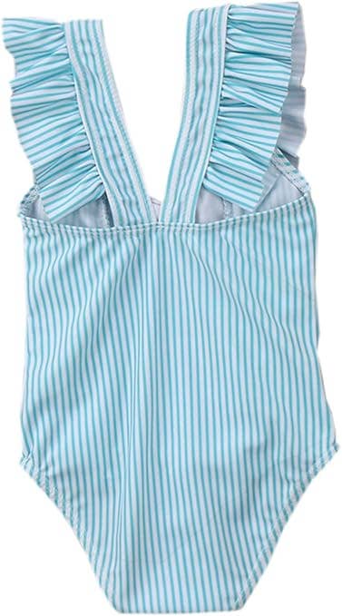 Ruffle Striped One-Piece Baby Swimsuit