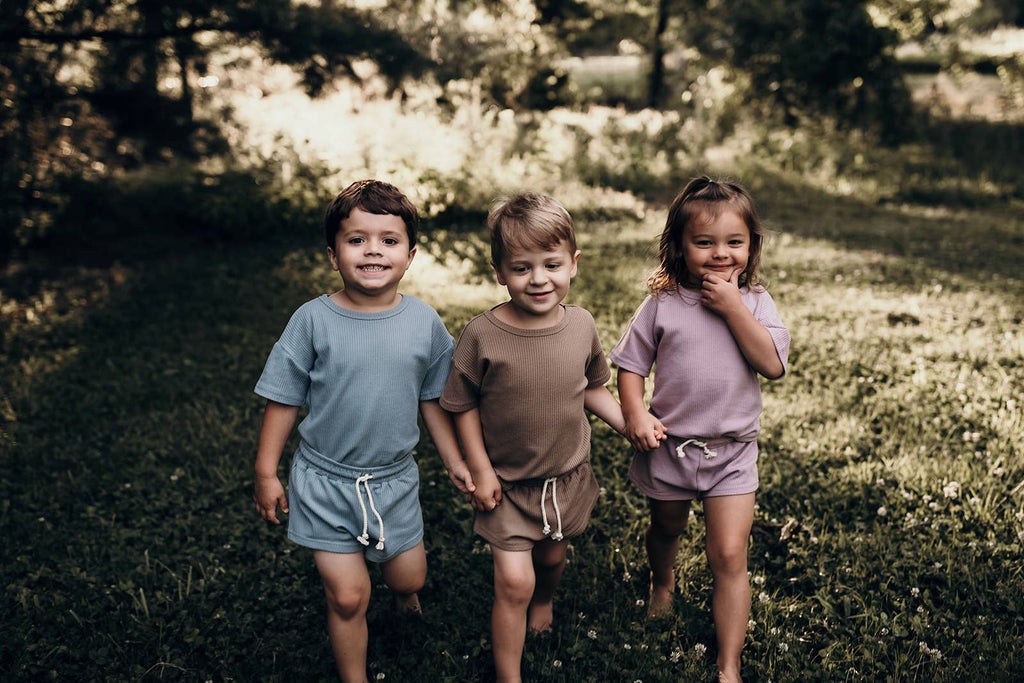 Santorini Summer Waffle Toddler Top & Bottom Set