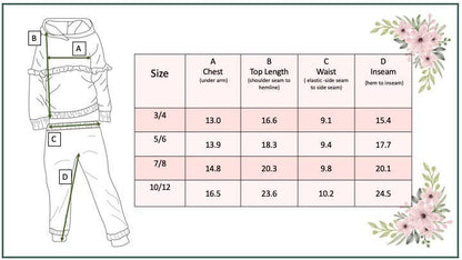 Kids Gray & Mustard Flower Hoodie Sweat Pant Loungewear Set