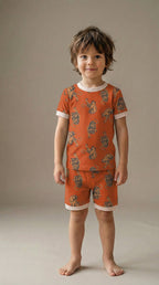 Wild Tiger Bamboo Boys Girls Infants Short Sleeve PJs