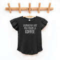 Somoeone Get My Mom A Coffee Toddler and Infant Flutter Sleeve Graphic Tee