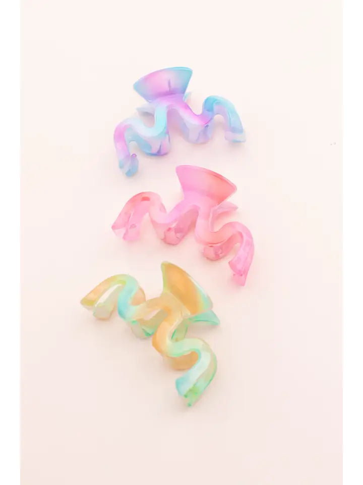 Candy Pretzel Hair claw clip {purple and blue}