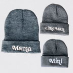 Knit Hats- Mini- Dark Gray