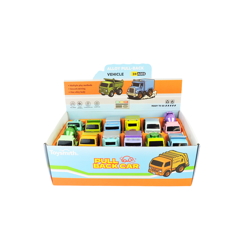 Alloy Alley Medium Diecast Pull-Back Metallic Truck