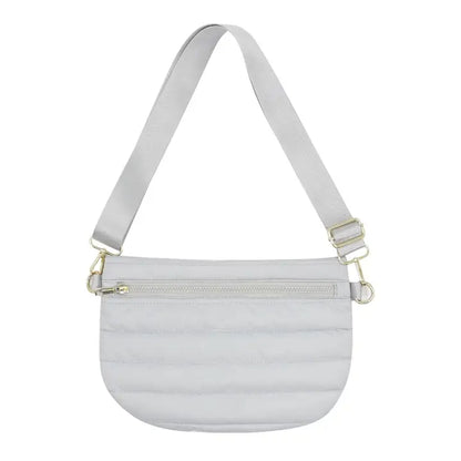 Puffer Messenger Crossbody Shoulder Bag - Black, Gray, or Teal
