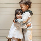 Color Blocked Sweatshirt & Pants Set - Bobcat