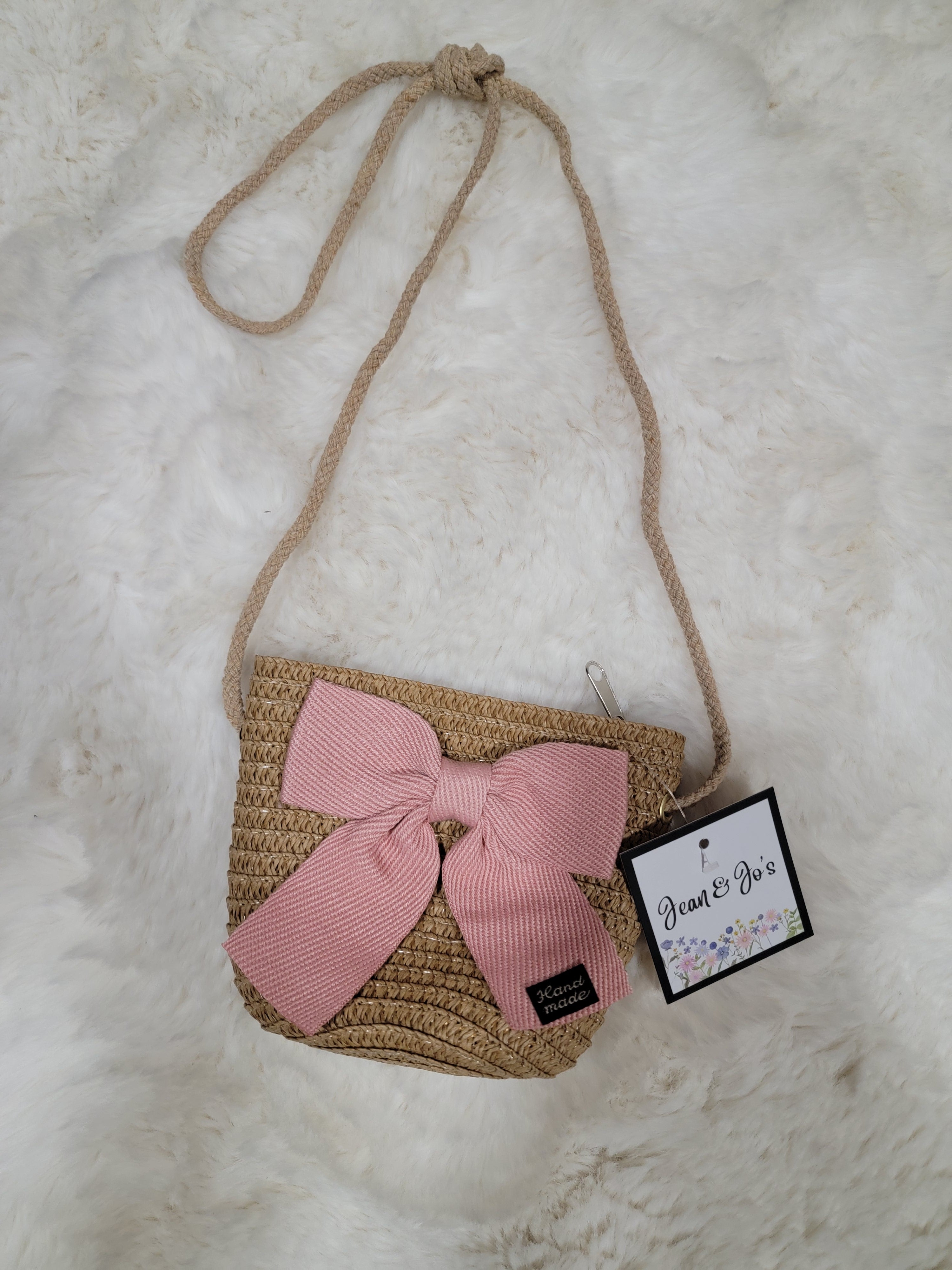 Basket  Weave Purse with Bow