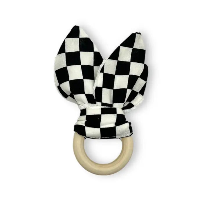 Bunny Teether w/wood Teething Ring