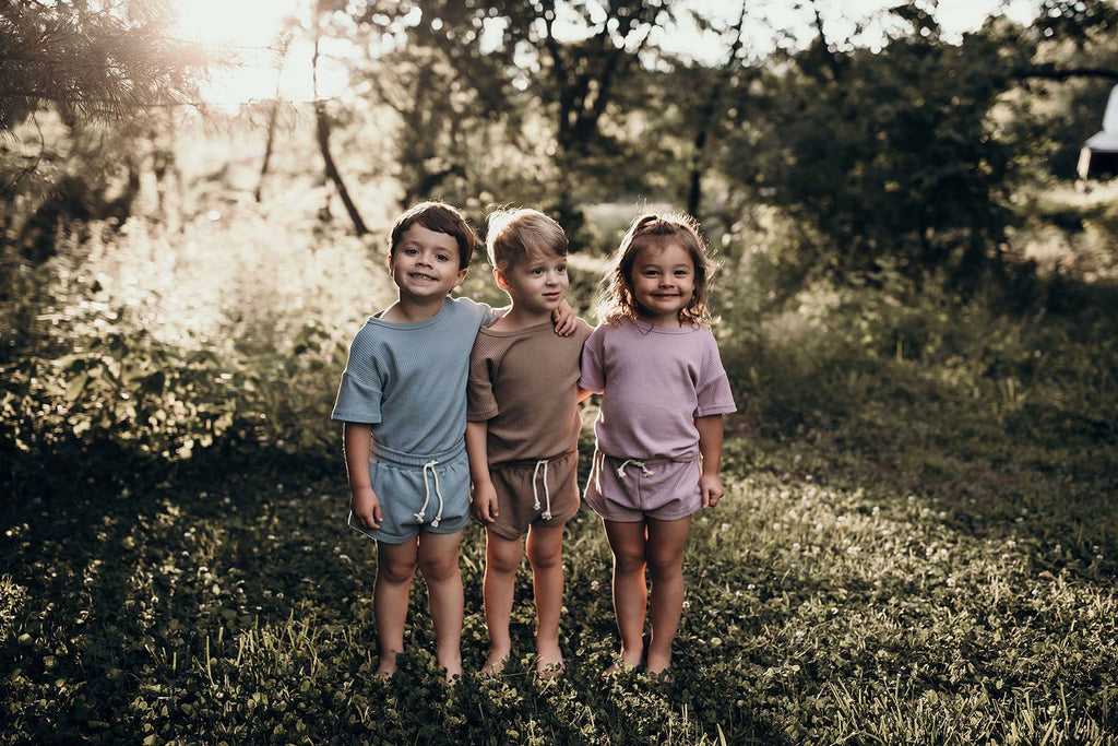 Santorini Summer Waffle Toddler Top & Bottom Set