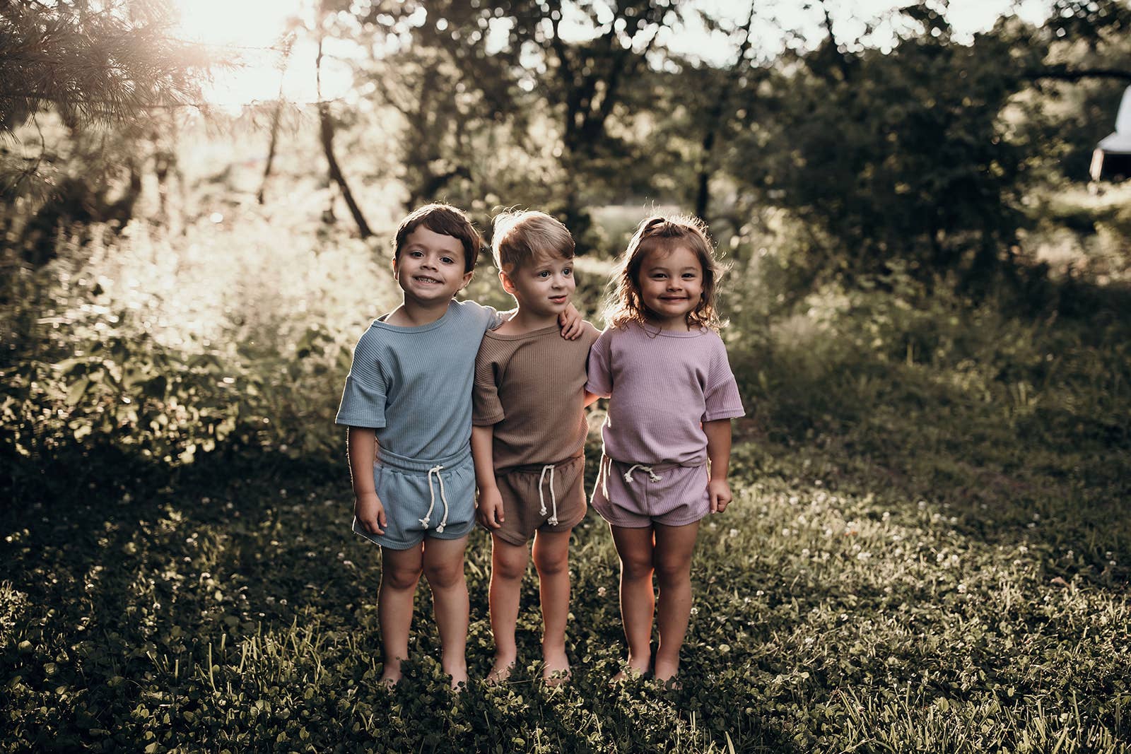 Santorini Summer Waffle Toddler Top & Bottom Set