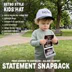 Kid/Baby 2-Tone Cap: Big Bro - Black/White