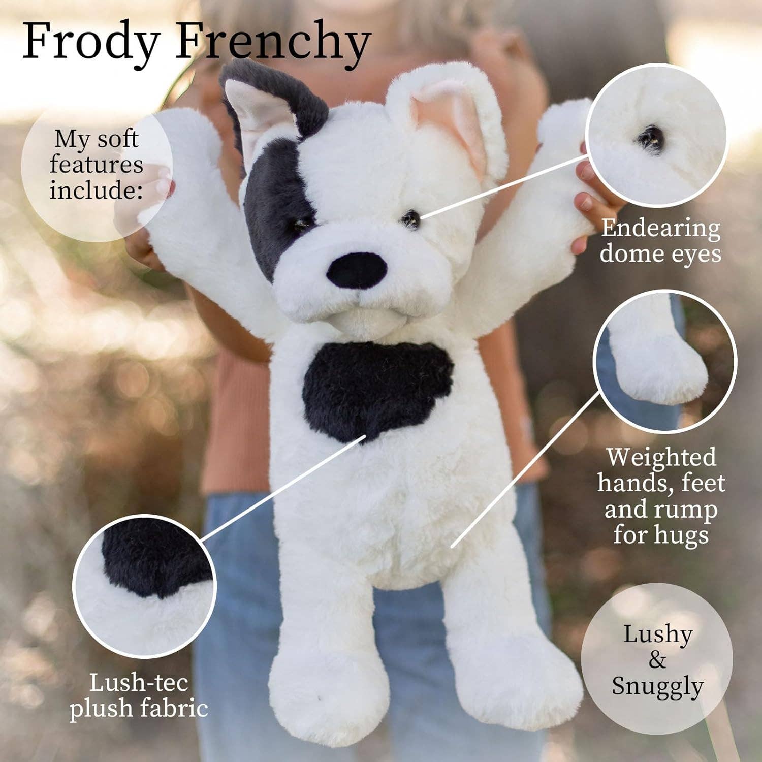World's Softest Lushee 16 inch - Frody Frenchy Dog Plush Toy