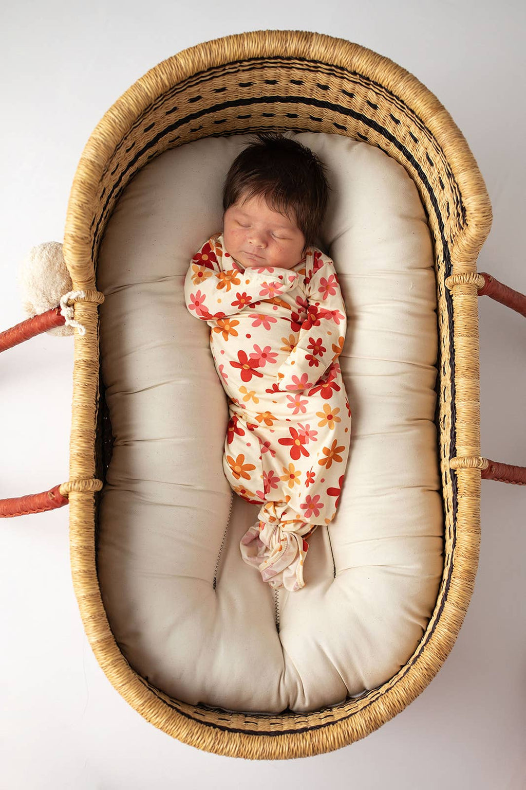 70s Groovy Flower Knotted Newborn Baby Gown