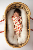 70s Groovy Flower Knotted Newborn Baby Gown