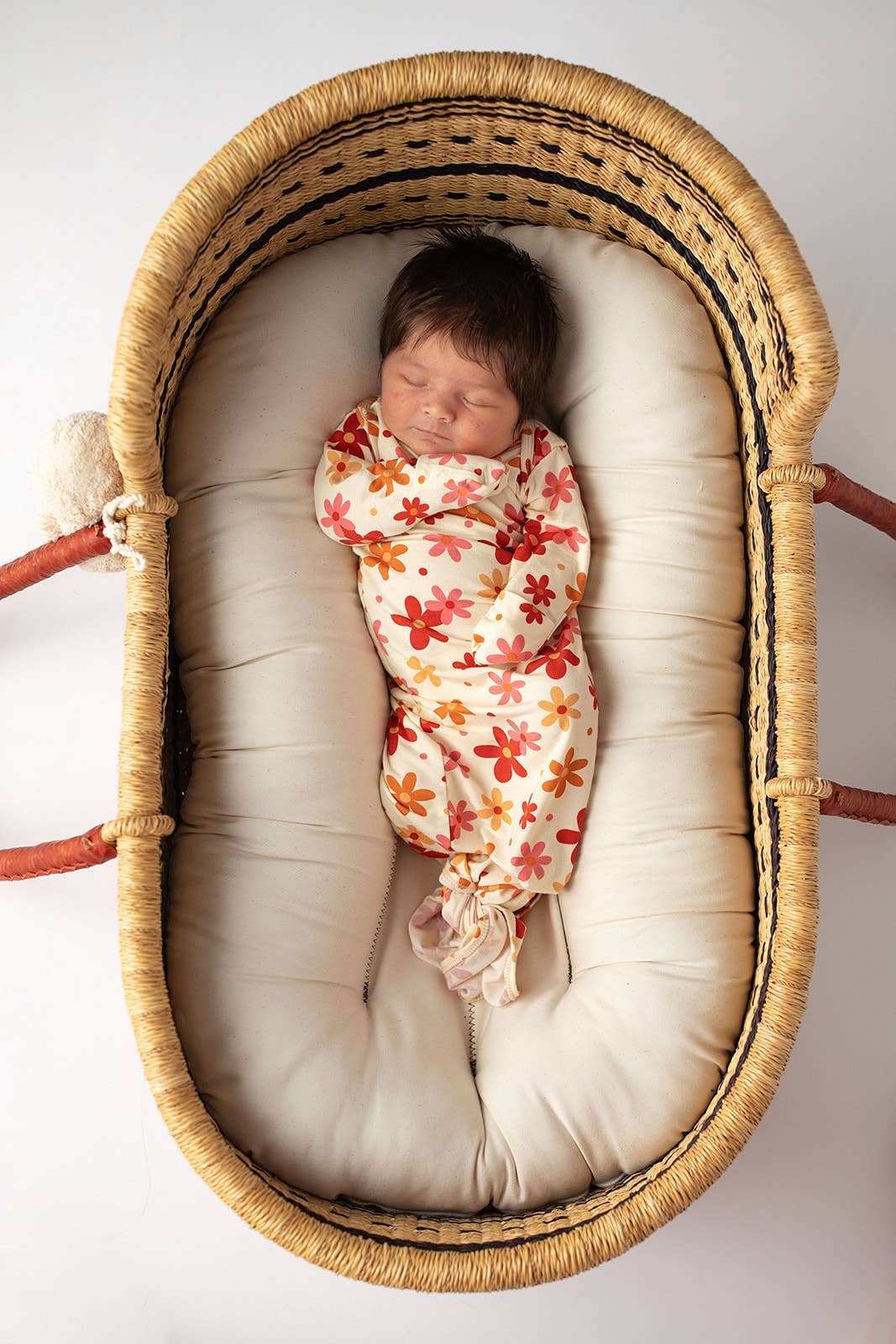 70s Groovy Flower Knotted Newborn Baby Gown