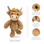 World Softest Plush Lushee 10 inch - Highlandee Cow