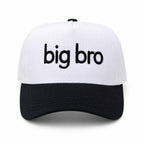 Kid/Baby 2-Tone Cap: Big Bro - Black/White
