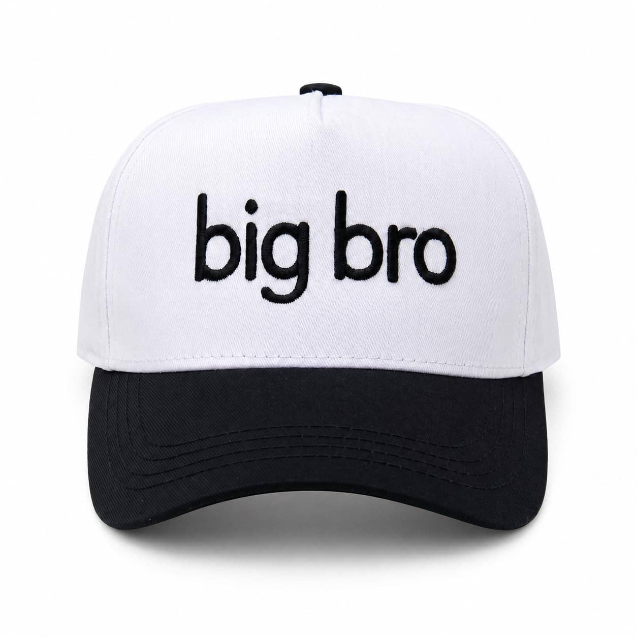 Kid/Baby 2-Tone Cap: Big Bro - Black/White