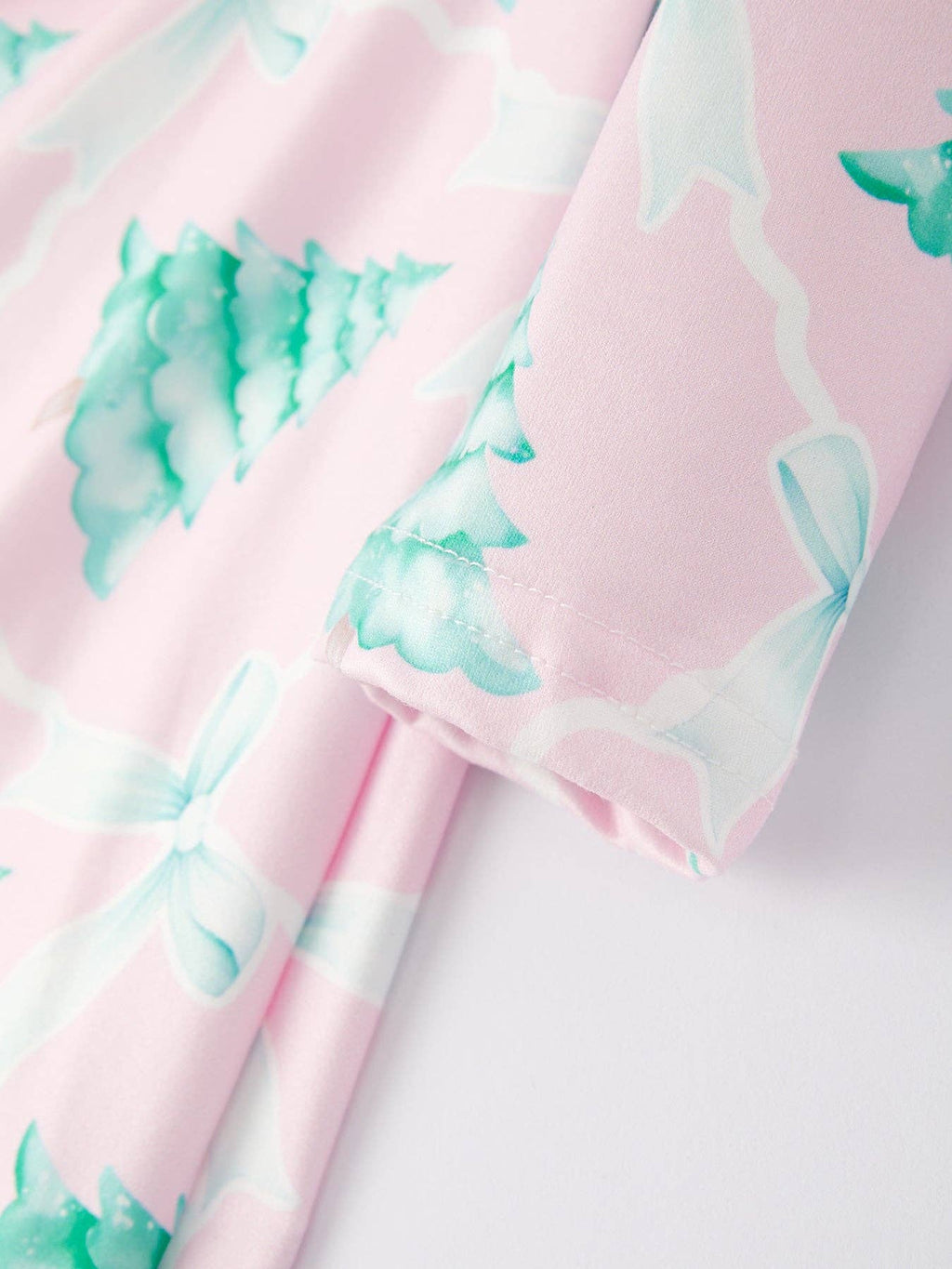 Christmas Tree Bow Print Girls Dress