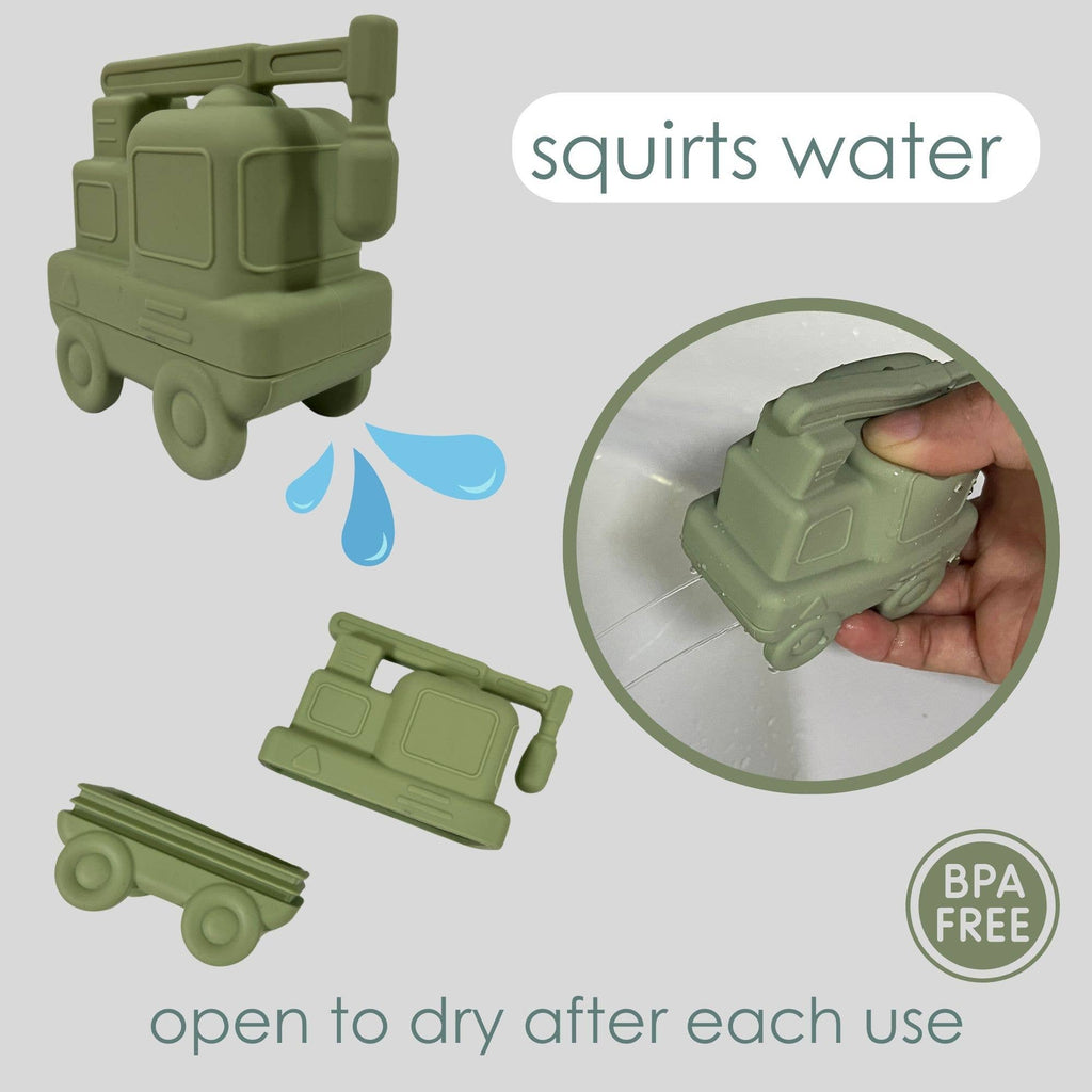 Ali+Oli Squirt Water Bath Toy Set (Construction) Mold Free
