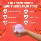 Superhero Kids Bath Bombs Gift Set with Toys Inside – 1 Pack