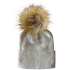 Baby's First Hat®, Warm White Fur Pom