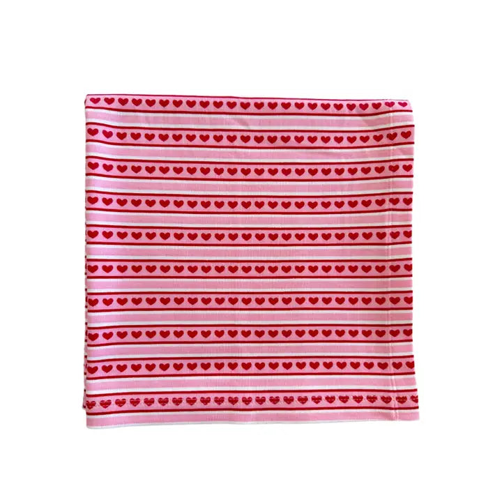 Valentine Stripe / Organic Swaddle