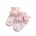 Frill Ankle Socks - Classic White, Pink, and Navy