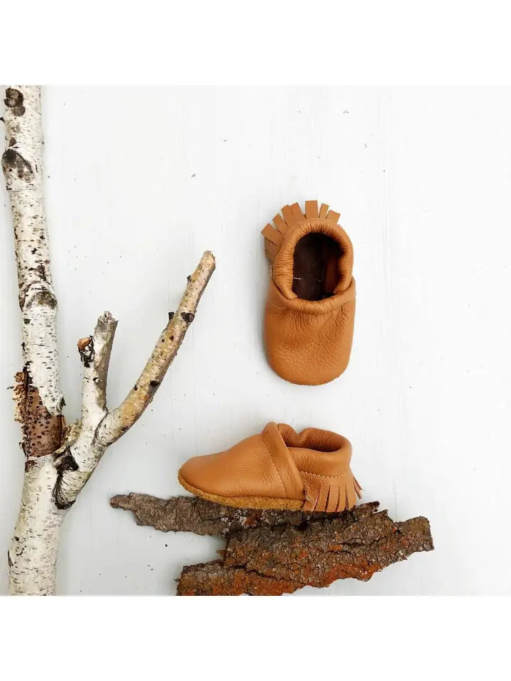Camel Moccasins Newborn Baby Booties & Toddler Boy Shoes