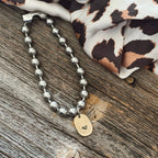 Brass Heart Tag Bracelet