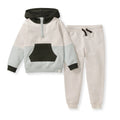Color Blocked Sweatshirt & Pants Set - Bobcat