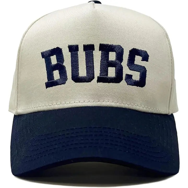 Kids/Baby Two Tone Vintage Cap - Bubs (Navy/Beige)