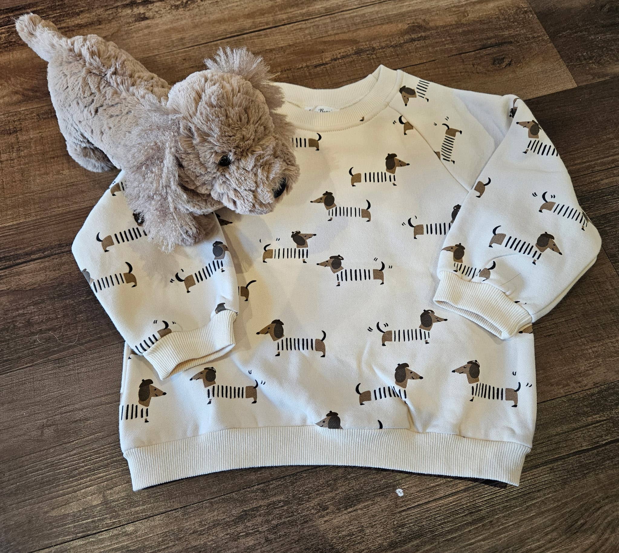 French Puppy Playsuit/ Crewneck & Joggers