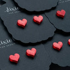 Micro Confetti Hearts in Red or Raspberry Glitter