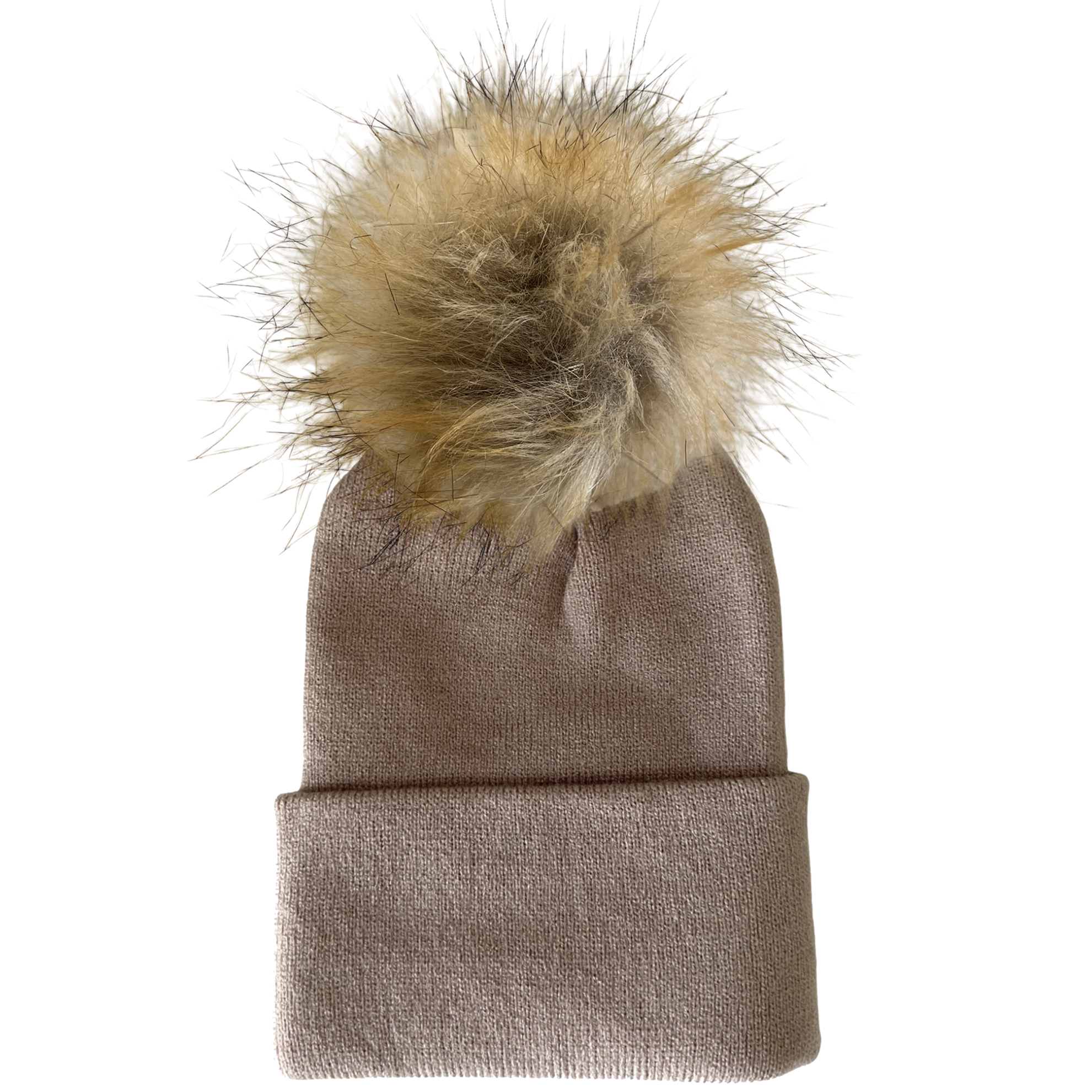 Baby's First Hat®, Tan Fur Pom