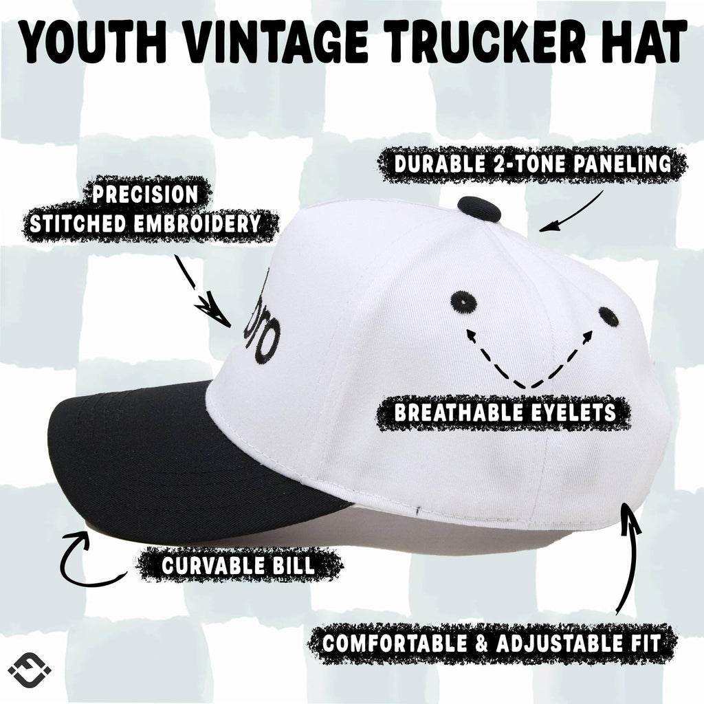 Kid/Baby 2-Tone Cap: Big Bro - Black/White