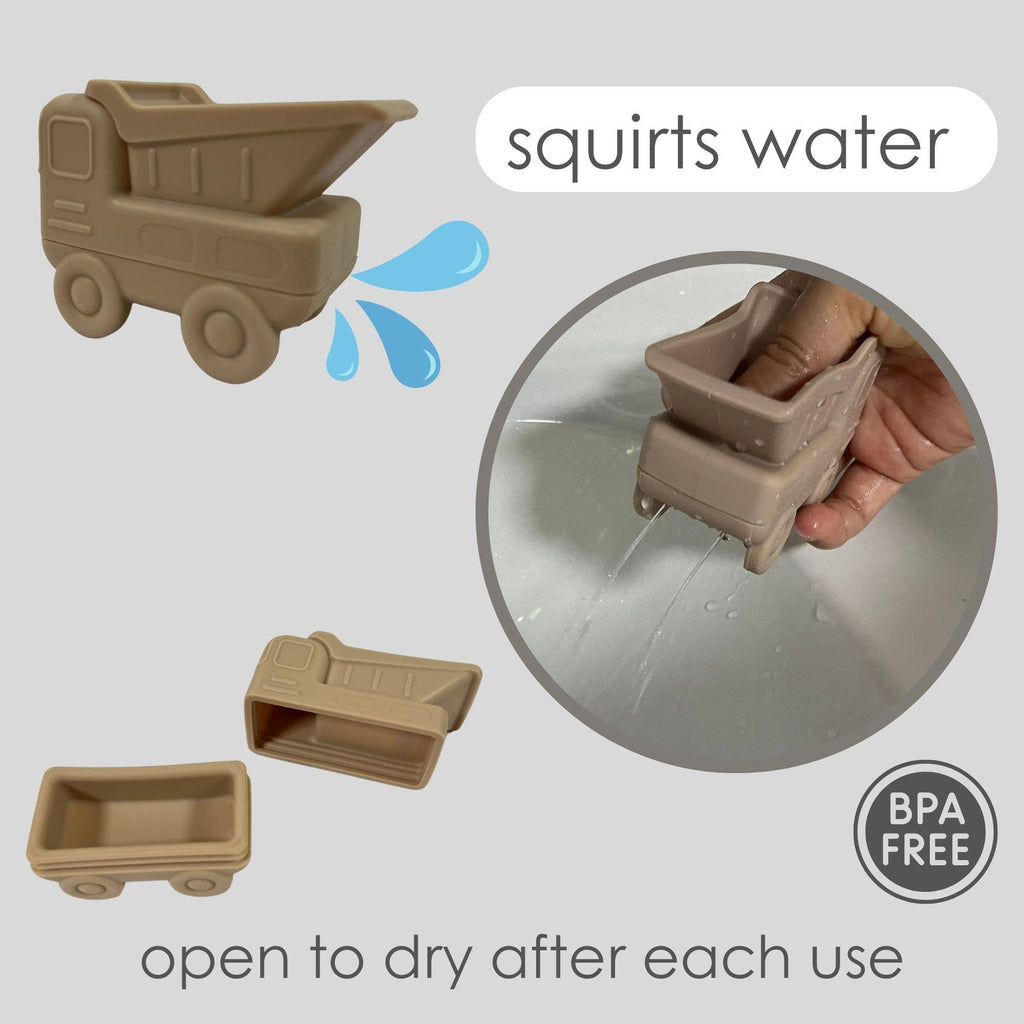 Ali+Oli Squirt Water Bath Toy Set (Construction) Mold Free